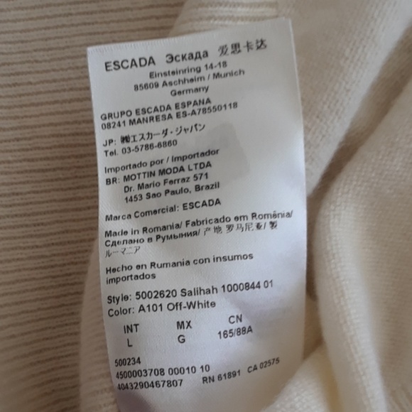 Flash sale!ESCADA CASHMERE TANK..NWT..BUY NOW PRICE ONLY!!! - Picture 6 of 6